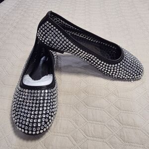 Amazon Black and Silver Studded Women's Flats